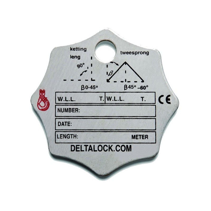 Deltalock Identifikationslabel für Anschlagketten