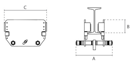 Technische Zeichnung Laufkatze
