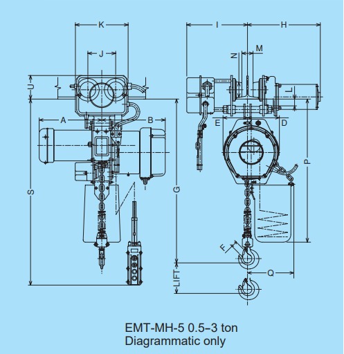 MHE-5 technische Zeichnung