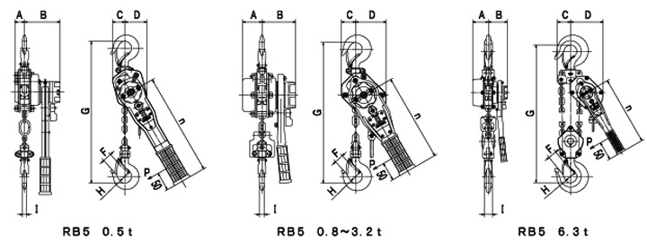 RB-5 technische Zeichnung